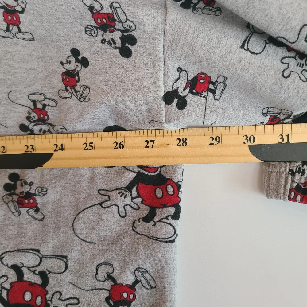 Disney Mickey Mouse Womens Lounge Pajamas - Gray and Red Size Xl - Picture 7 of 13